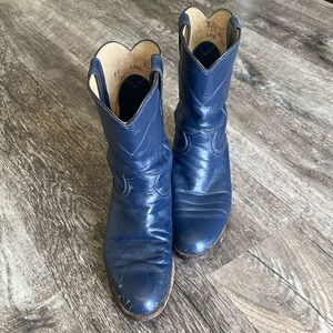 Dark blue Justin boots